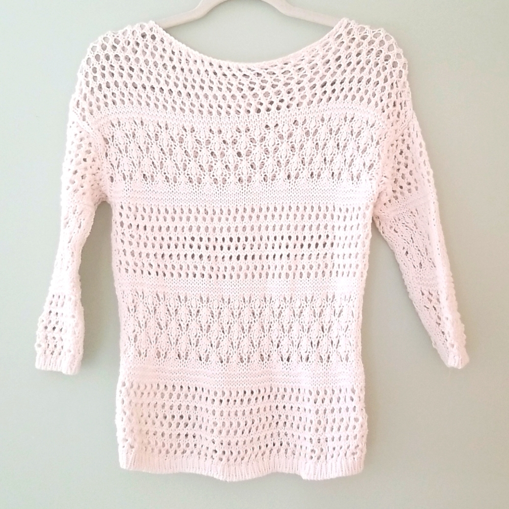 NWOT  Crochet Cotton Sweater